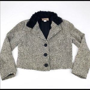 Vintage Jacket Leopard Print Painted Pony Medium